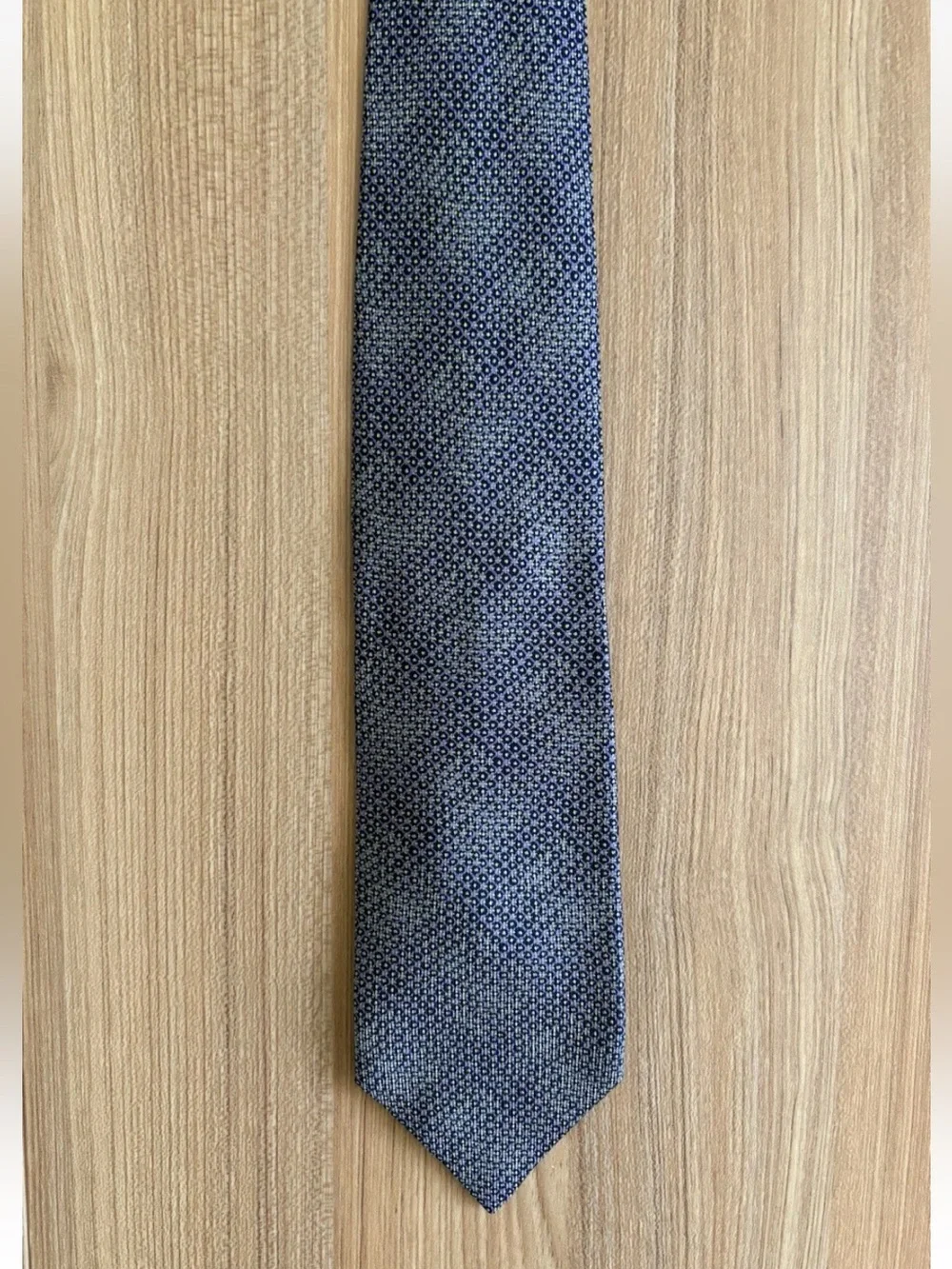 Vintage Brioni Silk Tie Logo Bar Chain Italy Purple Geometric Artsy Designer